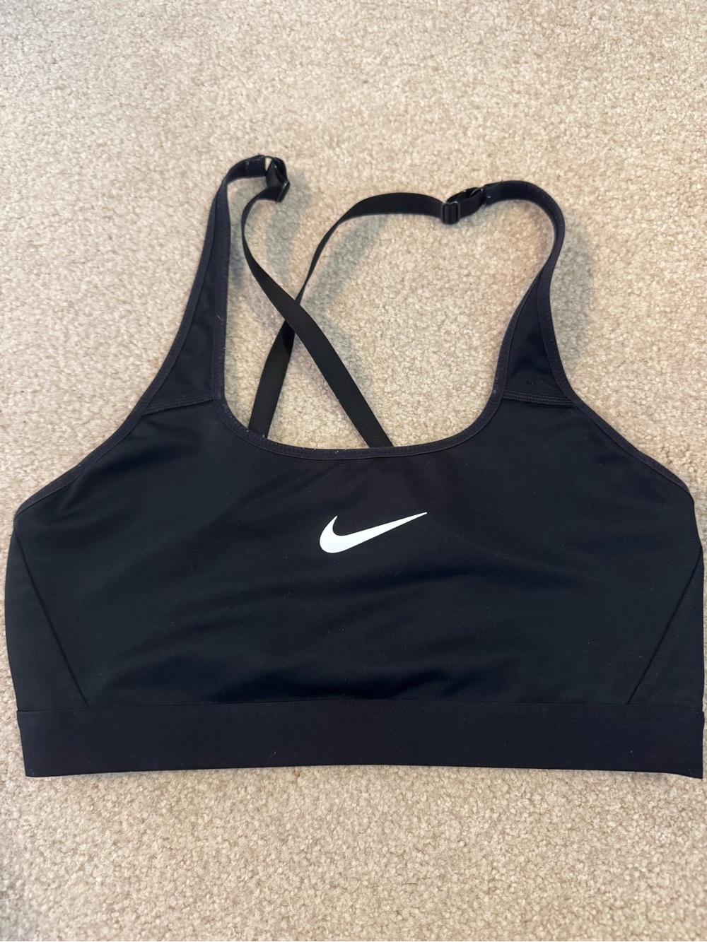 Nike Black Dri-FIT Sports Bra with adjustable Crossback Straps